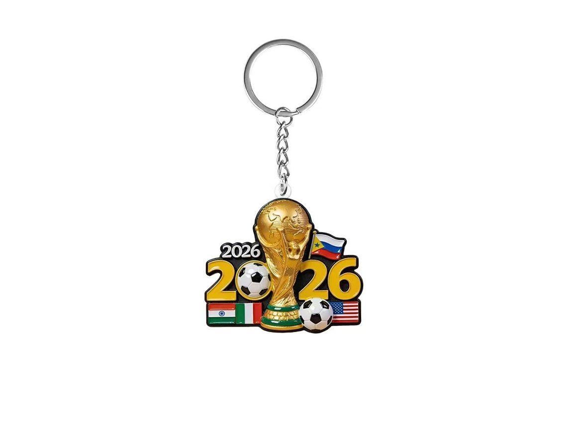 Llavero Resina Relieve 3d Copa 2026 Trofeo Mundial, Banderas Selecciones Y Balones Fútbol, Accesorio Coleccionable Hincha Resistente