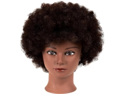Cabeza De Maniquí Con Cabello Rizado Africano, Humano, Rizado, Peluquero, Estilismo, Práctica