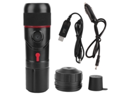 Cafetera portátil de doble uso para casa y coche con calentamiento USB y encendedor de cigarrillos.
