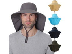 Gorra de pesca Danu26 con aleta, protección UV, talla única.