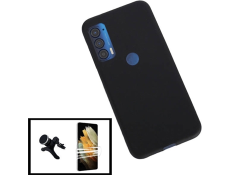 Kit Funda, Protector de Pantalla y Soporte Magnético Motorola Edge (2021) PHONECARE 7011