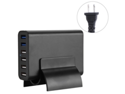 Cargador (carga Rápida Qc3.0 60w Con 6 Puertos De Interfaz Múltiple)
