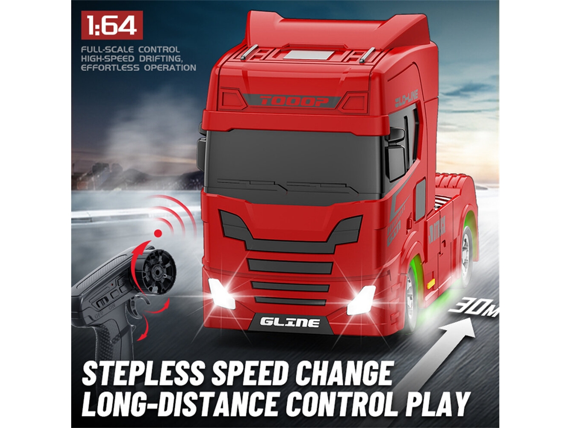Grisyf 3605 Rtr 1/64 2.4g 4wd Mini Drift Rc Tractor App Led 2 Vel Ingeniería Proporcional Escritorio Colección Regalo Niños