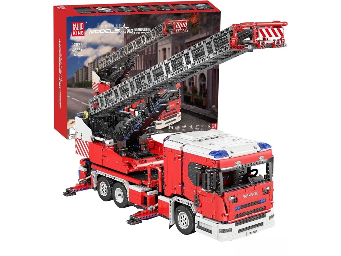 Mould King Caminhão De Bombeiros Com Controle Remoto 17022s