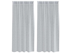 Maison Exclusive - Cortina De Voilé 2 Pcs Gris Oscuro 175 X 140 Cm Poliéster