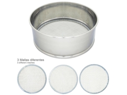 Harinero Tamizador Acero inoxidable Ø 20 cm Con 3 Mallas Intercambiables ORYX