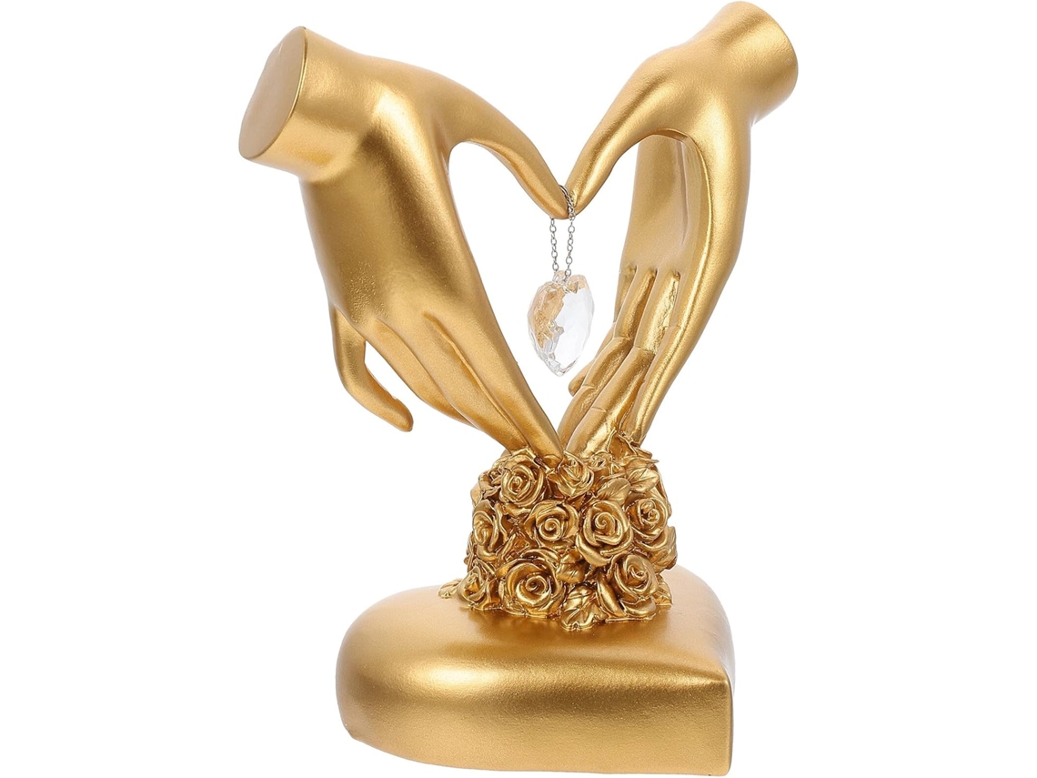 Decoración, Figura De Resina En Forma De Corazón Para Bodas Y Centro De Mesa Romántico.