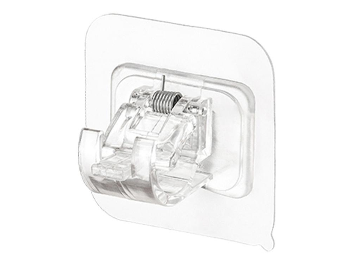 Rebe-8 Soportes De Varillas De Cortina Sin Taladrar, Adhesivos Transparentes, 6*6cm, Para Hogar, Baño, Dormitorio, Oficina
