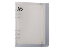 Carpeta De Anillas Claras Con Portada Transparente, 6 Orificios, A5, Para Escuela Oficina Reuniones, Cubierta De Protección Para Cuadernos