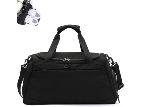 Bolsa de Viaje Equipaje de Mano, Bolsa Deporte con Compartimento Zapatos, Bolso Grande 35L Ligera e Impermeable Maleta (Negro) COSHANO
