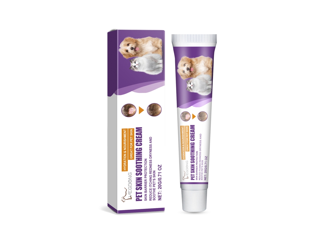 Crema antibacteriana calmante para la piel de las mascotas