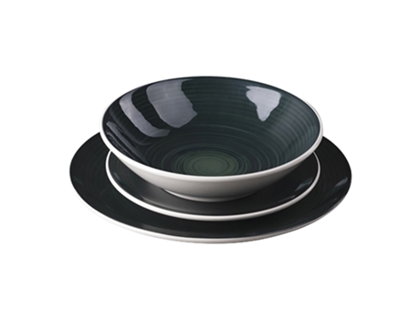Vajilla de 12 piezas Gres Verde Bergner Excalibur