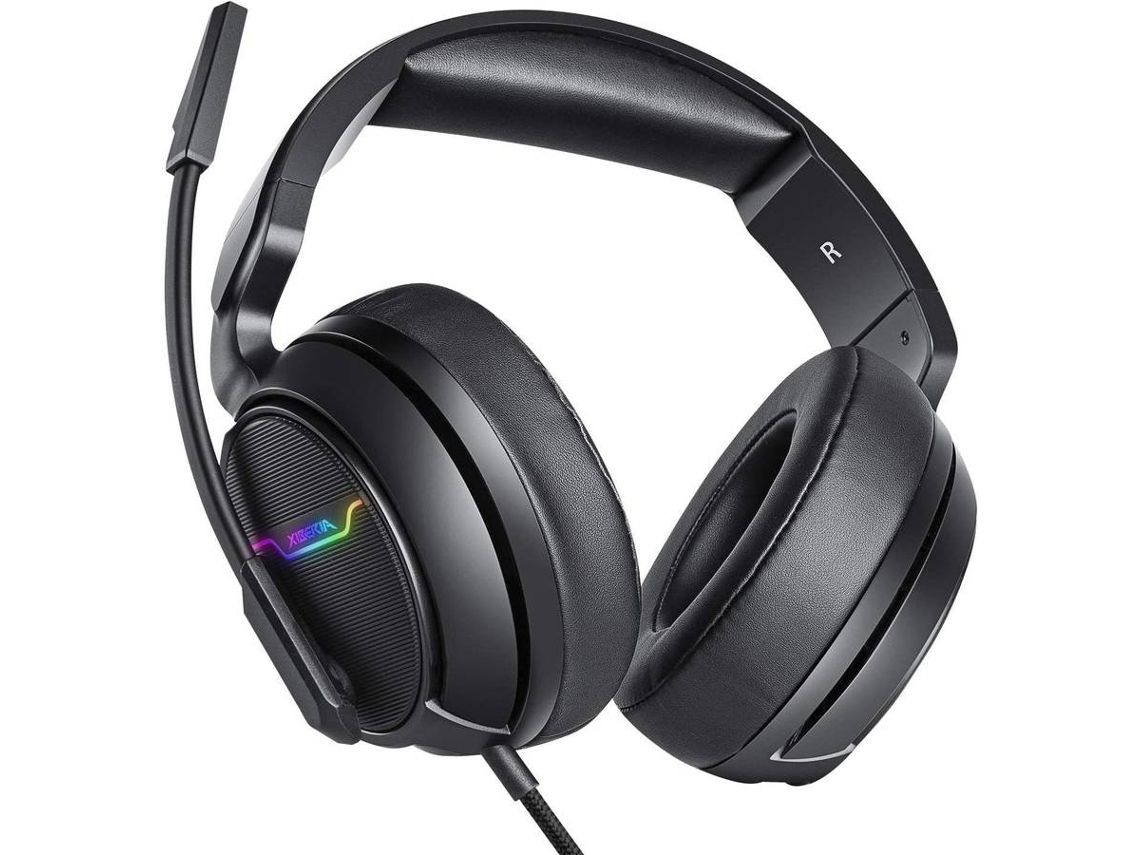 Auriculares Gaming ENKES Sonido envolvente USB V20 Ps4 7.1 con cable de 1,95 m y micrófono con cancelación de ruido para computadoras portátiles Mac y Mac