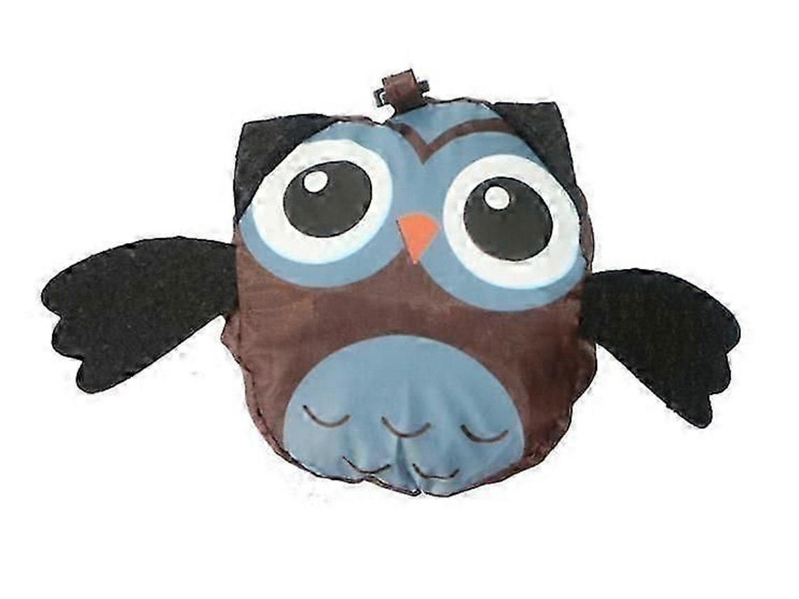 Bolso de mano plegable y portátil con un bonito estampado de búho. GOKOCO