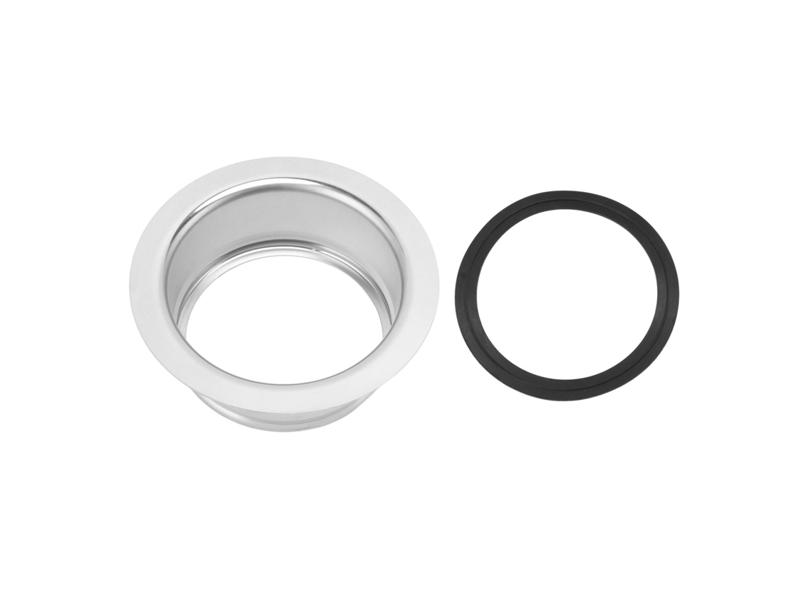 Brida Primerox para desagüe de piña, acero inoxidable, 114 mm, para eliminación de residuos, cocina.