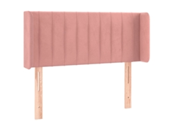 Cabecero de cama de terciopelo con solapas 103x16x78/88 cm Rosa MAISON EXCLUSIVE
