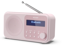 Radio Despertador SHARP Tokyo DR-P420 (Rosa - Digital - Alarma Doble - Batería e Pilas)
