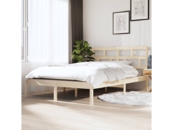 Estructura De Cama Madera Maciza De Pino 140x190 Cm