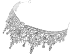 Corona Nupcial Barroca En Cristal Plateado, Elegante Tiara De Diamantes De Imitación Para Mujer, Accesorio