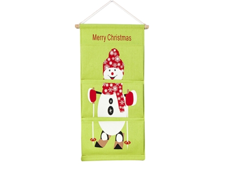 Bolsa de almacenamiento de 3 bolsillos para colgar en la puerta, organizador de armario, decoración para habitación, decoración navideña, muñeco de...