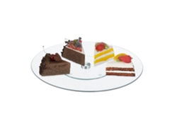 Relaxdays Plato Giratorio Tartas Redondo, Soporte Pasteles Y Bollos 30 Cm, Expositor Pastelería Cristal, Transparente