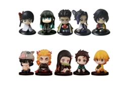 Pack 10 Figuras Demon Slayer | 4-5 cm | Tanjiro Nezuko Inosuke Zenitsu | Hashiras | Miniaturas | Perder