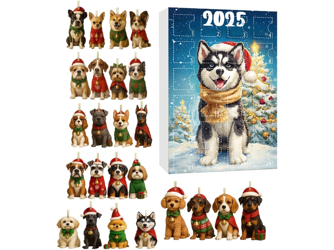 Calendario De Adviento Navidad 2025 Para Perros Bonita Decoraci N Acr Lica 2d 24 D As Adornos Navide Os Ideales Cumplea