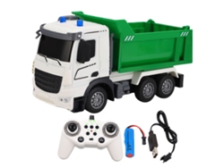 Ats-camión De Basura Rc Con Luces Y Cama Reciclaje Elevable, Juguete De Control Remoto Para Niños