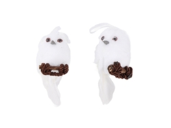 2 Colgantes Decorativos De Búho Simulado Para Navidad, Para Colgar En El Árbol De Navidad Y En El Hogar.