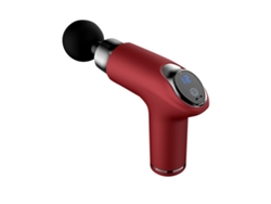 Mini masajeador vibratorio de velocidad variable para relajación muscular y miofascial. Especificaciones: 12 velocidades (rojo).