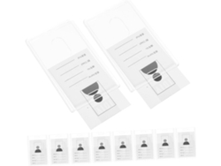 Juego De 15 Tarjeteros Rígidos Transparentes Verticales