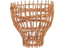 Lámpara De Techo Decorativa Moderna Con Estructura De Ratán Artificial Tejido Colgante.