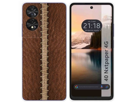 Funda Nxtpaper Diseño Cuero para Tcl TUMUNDOSMARTPHONE Multicolor