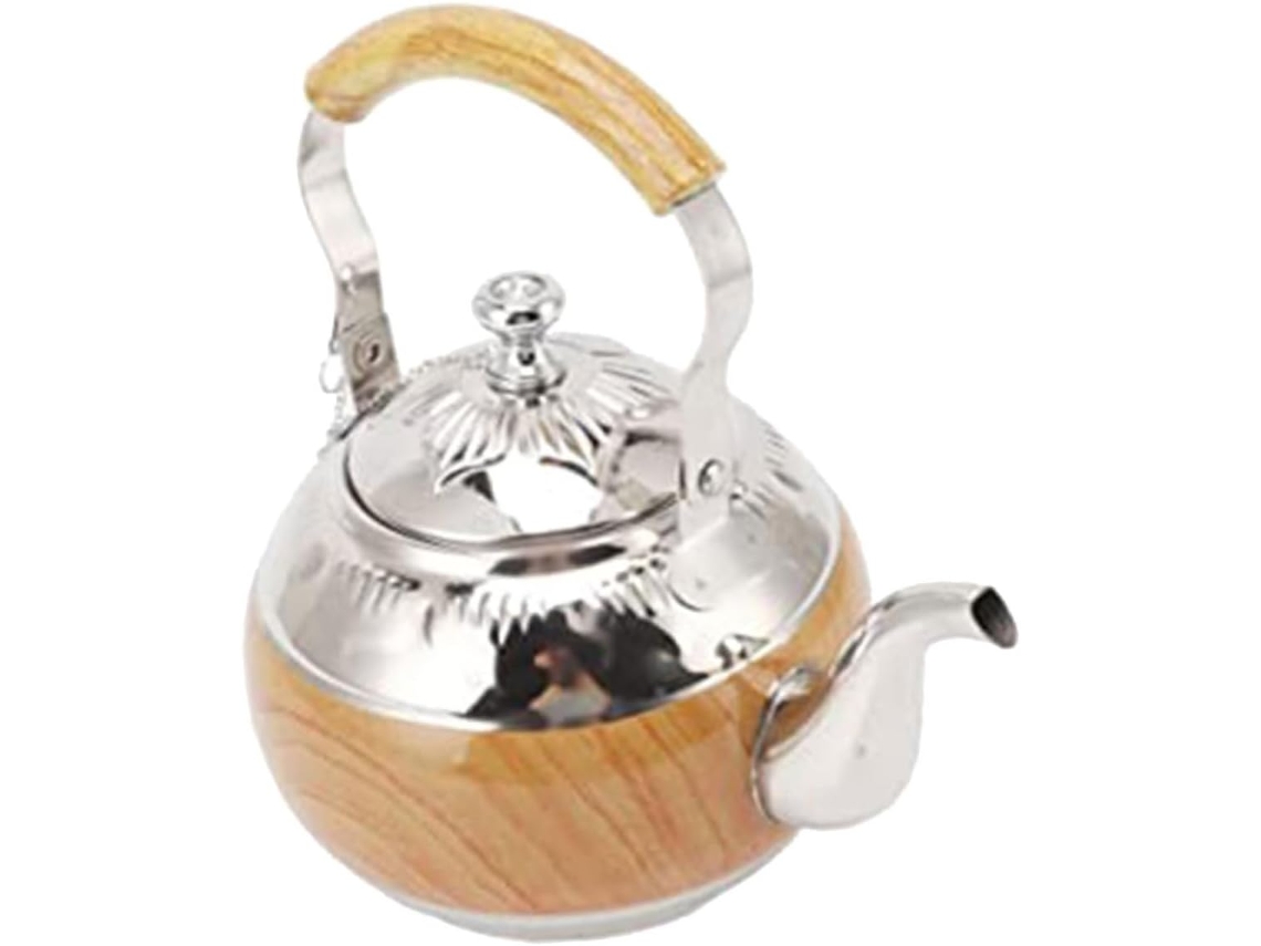 Tetera De Acero Inoxidable Con Tapa Y Asa Ergonómica.