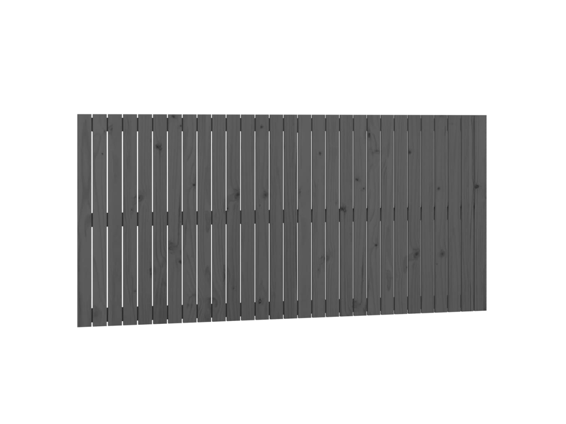 Maison Exclusive - Cabecero De Cama De Pared Madera Maciza Pino Gris 185x3x90 Cm