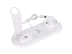 Base De Carga Inalámbrica 3 En 1 Para Teléfono Móvil, Reloj Y Auriculares