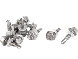 10 Tornillos Autorroscantes Para Techos Con Cabeza Hexagonal Y Brida, M5.5x19mm