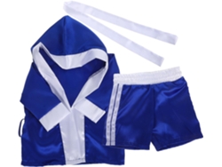 Conjunto De Boxeo Para Bebé Niño Para Sesión De Fotos, Azul, Detalles De Fibra Sintética Cómoda