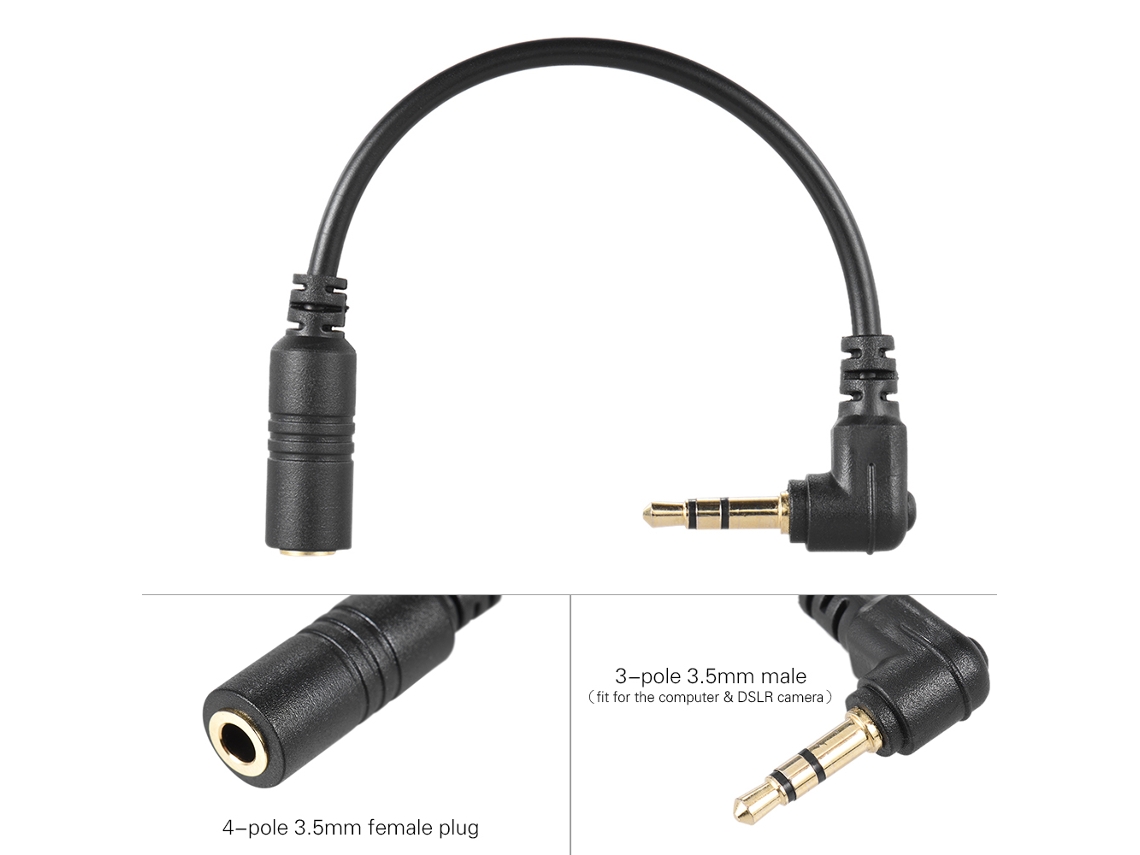 Adaptador De Micrófono Para Smartphone A Pc, Cámara Dslr, Cable De Audio Con Mini 3.5mm Y Usb
