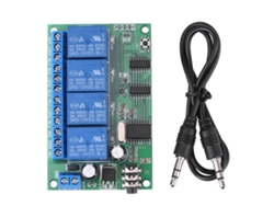 Decodificador De Señal Dtmf Ad22b04 De 4 Canales Y 12 V Con Relés Y Control Remoto.
