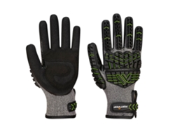 Guante Vhr 15 Anti-golpes De Nitrilo Esponjoso Negro Verde / Xs