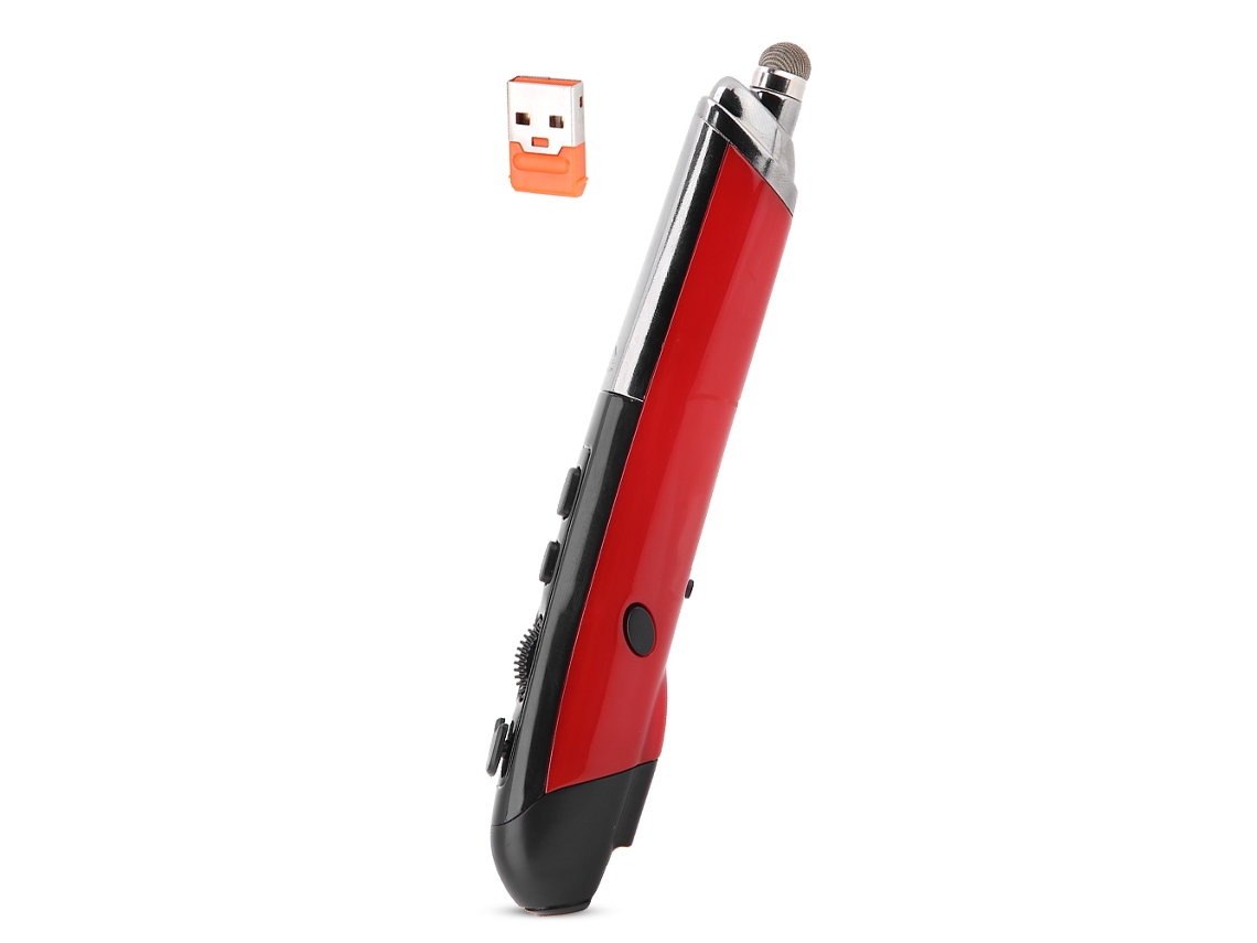 Lápiz Óptico Inalámbrico Usb 2.4g Con Ratón, Lápiz Táctil Y Puntero Láser, Ideal Para Dibujar En El Bolsillo (rojo).