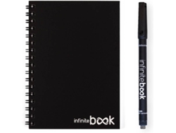INFINITEBOOK A6 Negro Con Marcador (Liso - 15 Hojas)