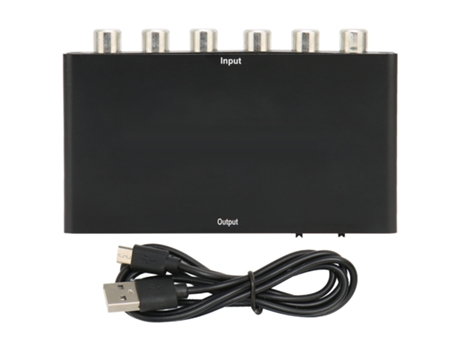 Convertidor RCA a HD Interfaz multimedia Convertidor de vídeo HD Compatible con TV para Xbox para PS4 para PS3 ZMDECQNA