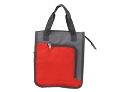 Bolsa Isolada Reutilizável Para Almoço E Compras Com Alça Ampliada, Design À Prova De Água, Vermelha