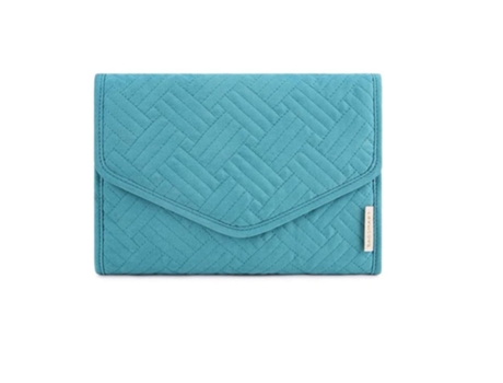 Bolsa de joyería plegable (azul-verde)