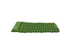 Colchón Inflable Para Camping Con Diseño Ergonómico, Pie Inflable Y Bolsa De Almacenamiento, Color Verde Oliva