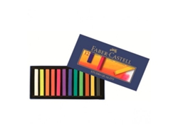 Estuche de cartón Faber Castell con 12 tizas pastel suaves surtidas
