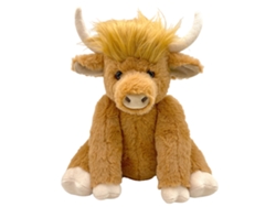 Lindo Y Suave Peluche De Vaca De Las Tierras Altas De 25 Cm Con Sonido De Mugido Para Decoración.