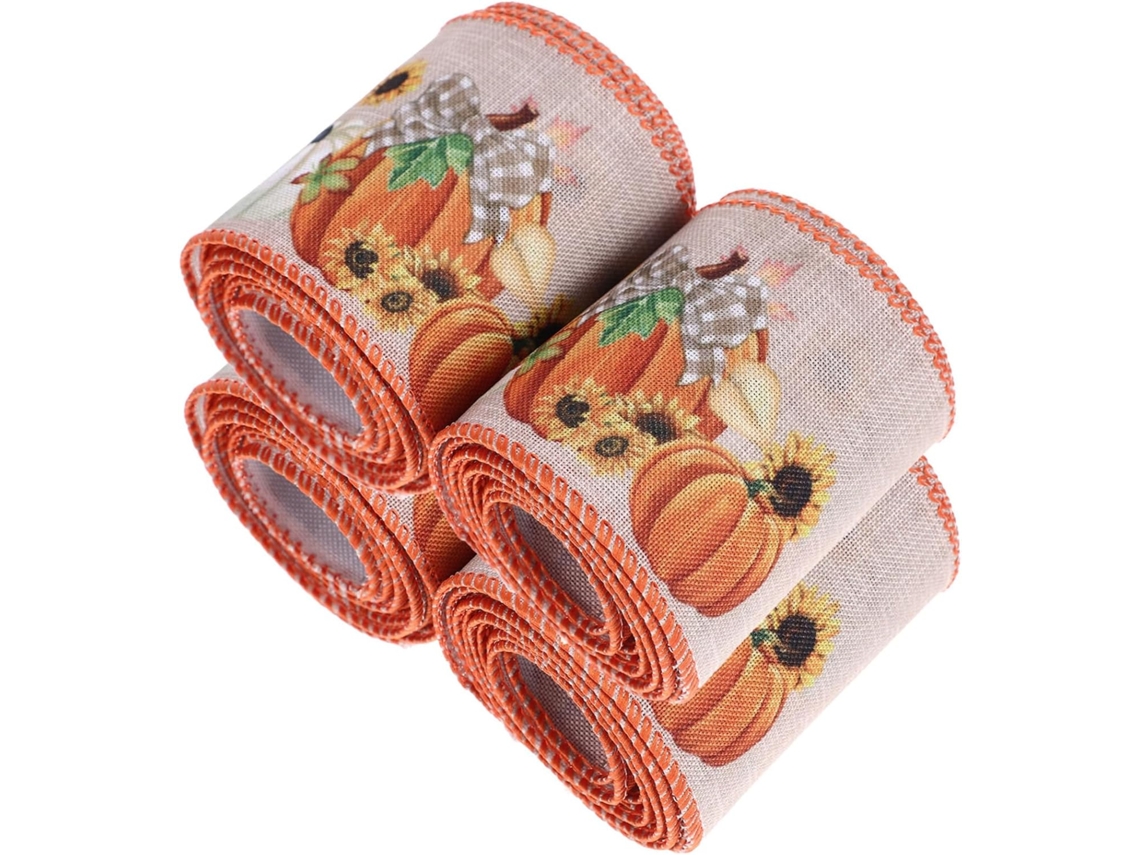 4 rollos de cinta decorativa para Acción de Gracias y otoño. Slowmoose